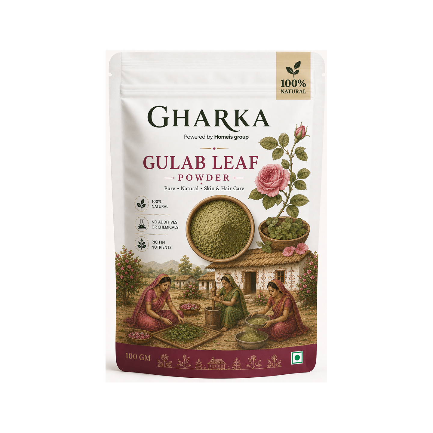 Gulab Leaf Powder